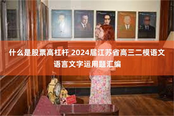 什么是股票高杠杆 2024届江苏省高三二模语文语言文字运用题汇编