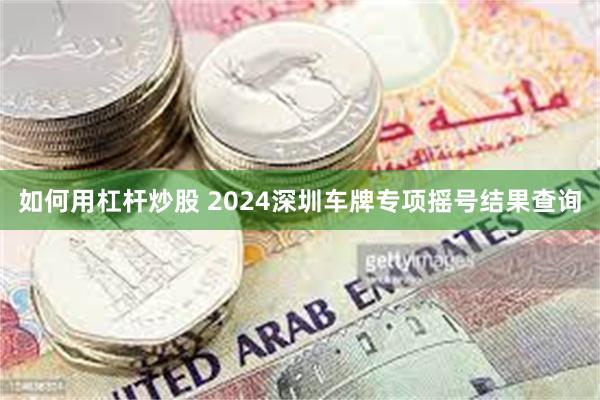 如何用杠杆炒股 2024深圳车牌专项摇号结果查询