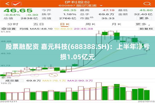 股票融配资 嘉元科技(688388.SH)：上半年净亏损1.05亿元