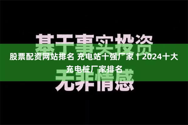 股票配资网站排名 充电站十强厂家丨2024十大充电桩厂家排名