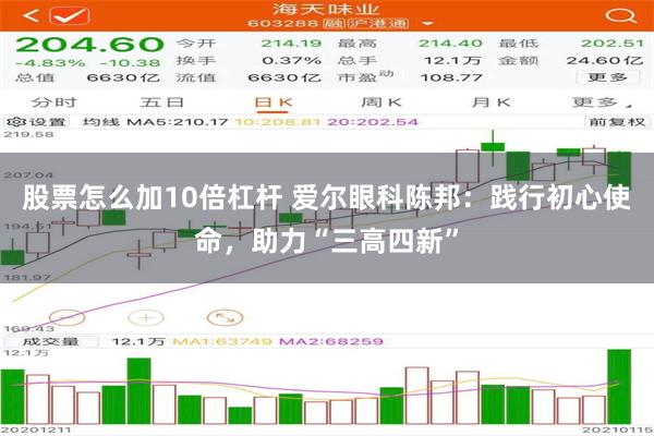 股票怎么加10倍杠杆 爱尔眼科陈邦：践行初心使命，助力“三高四新”